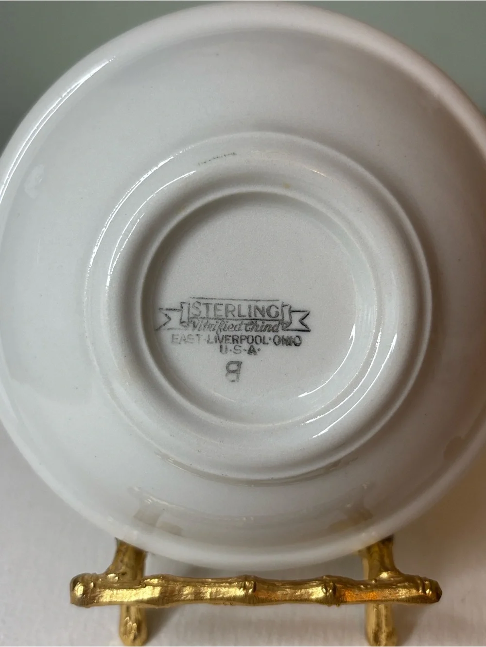 Vintage Sterling Green Banded Restaurant Ware Fruit Bowls - Set of 4
